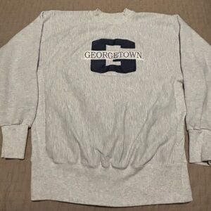 Vintage Georgetown University All Embroidered Crewneck Sweatshirt Size Large